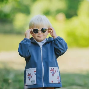 Casaco softshell infantil com membrana Monkey Mum® - Passeio misterioso com uma raposa