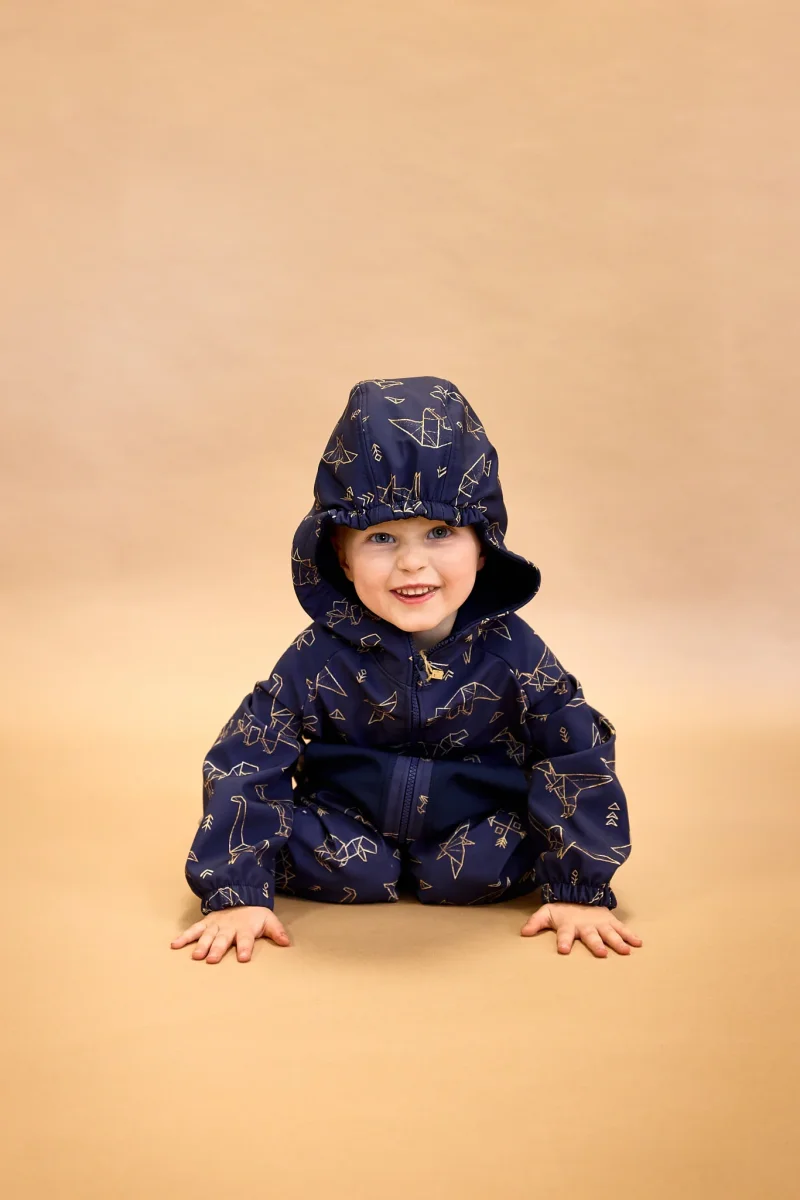 Monkey Mum® Macacão de inverno de softshell para criança com lã de carneiro - Caçador kaki - tam. 62/68, 74/80 - Image 8