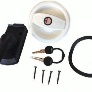 Fechadura Plástica Redonda ZADI Branco Drt