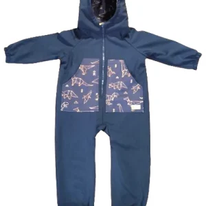 Monkey Mum® Macacão softshell com membrana – Céu de dinossauros - tam. 98/104, 110/116
