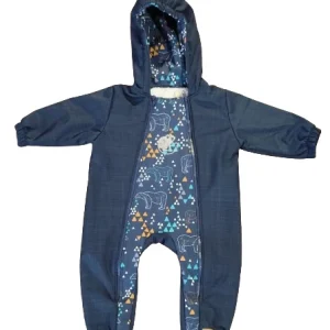 Monkey Mum® Fato-macaco infantil de inverno em softshell com forro de borrego - Programa de fim de tarde de conto de fadas com urso - tam. 62/68, 74/80