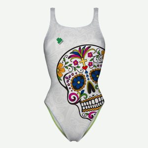 Fato de Banho Natação Scullings Skull Branco