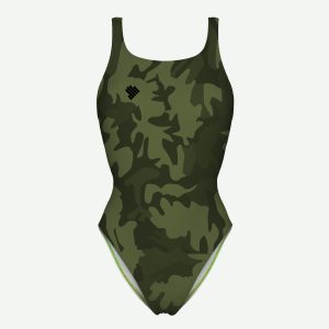 Fato de Banho Natação Scullings Verde Tropa Camuflado
