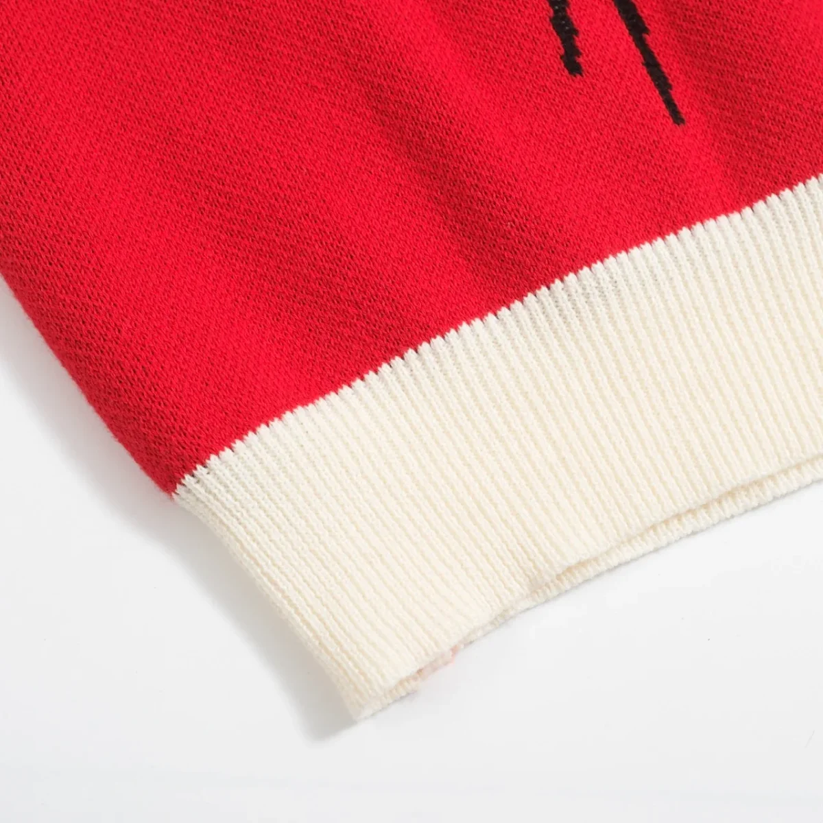 Men's Vintage Red Knit Shirt – Retro Tiger Graphic Button-Up Polo - Image 7