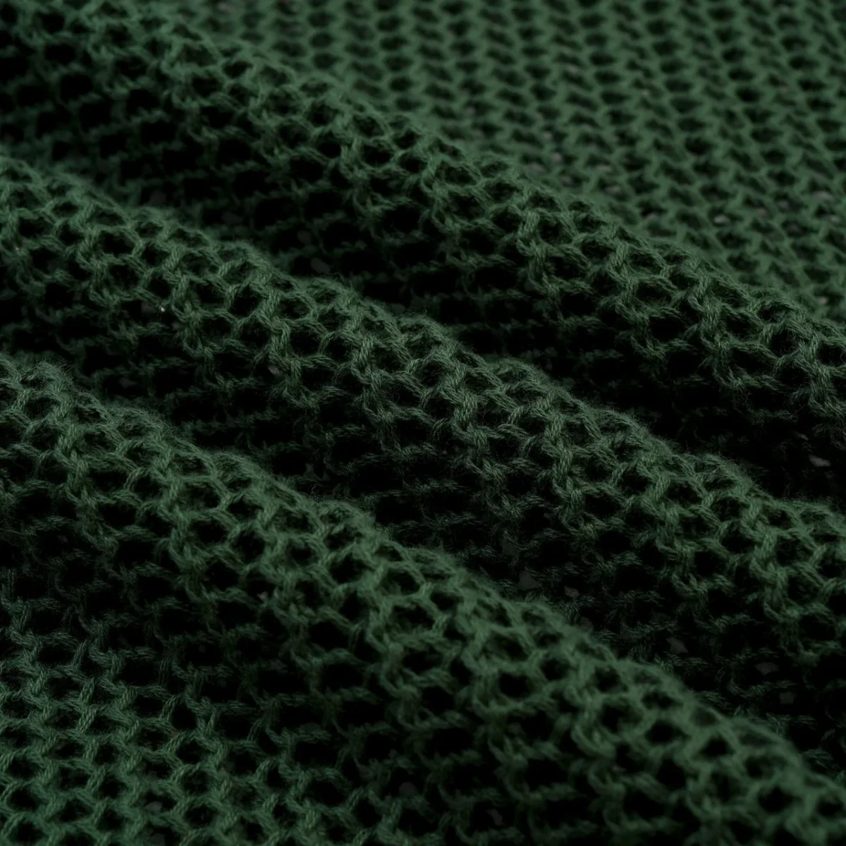 Men’s Green 70s Openwork Resort Knit Polo Collar T-Shirt - Image 3