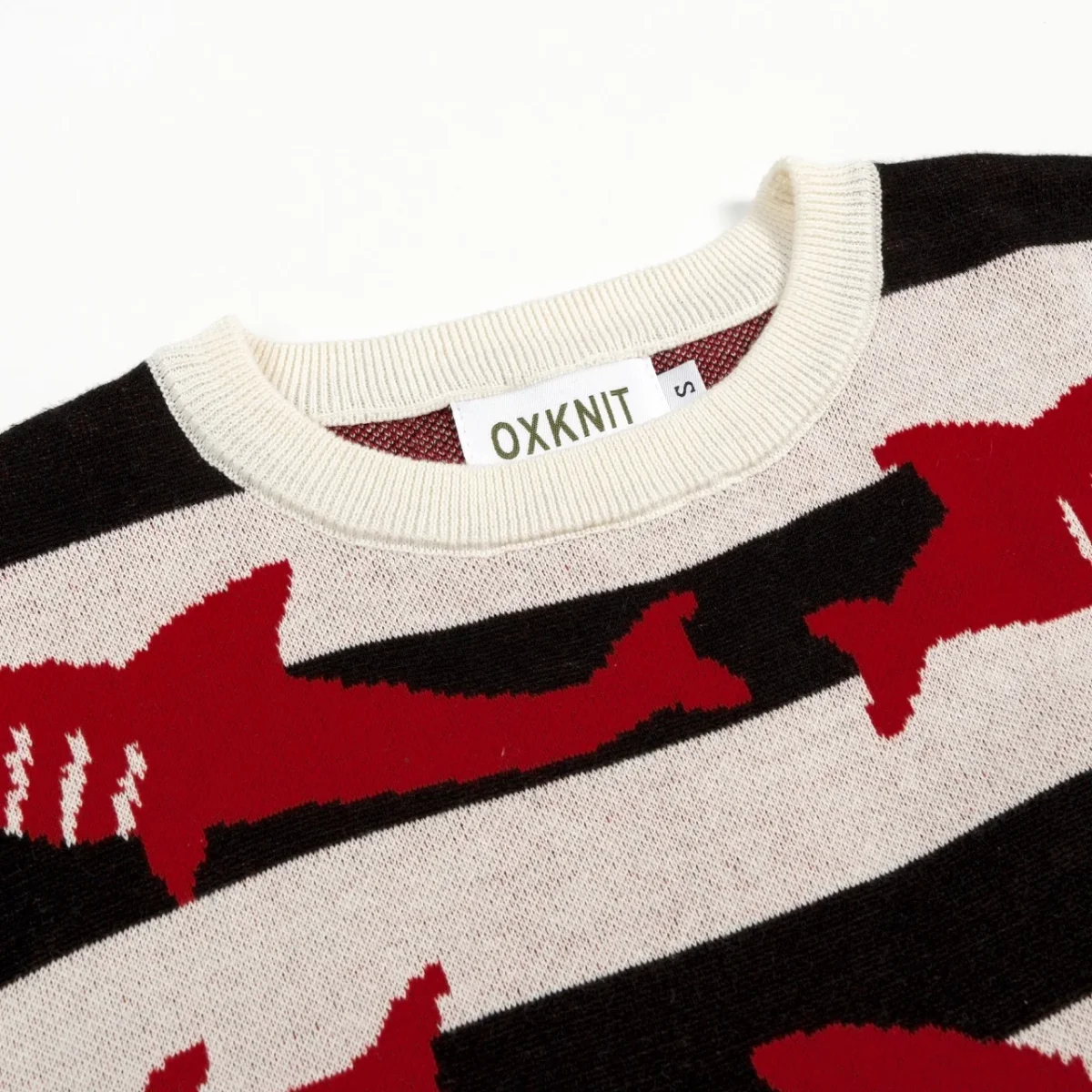 Women's Classic Striped Vintage Fish Jacquard Knit T-Shirt - Image 5