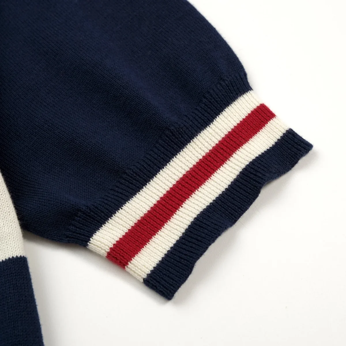 Men's Retro Minimalist Striped Jacquard Knitted Cardigan - Image 7