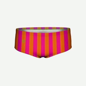 Sunga de Natação Scullings Riscas Rosa e Laranja