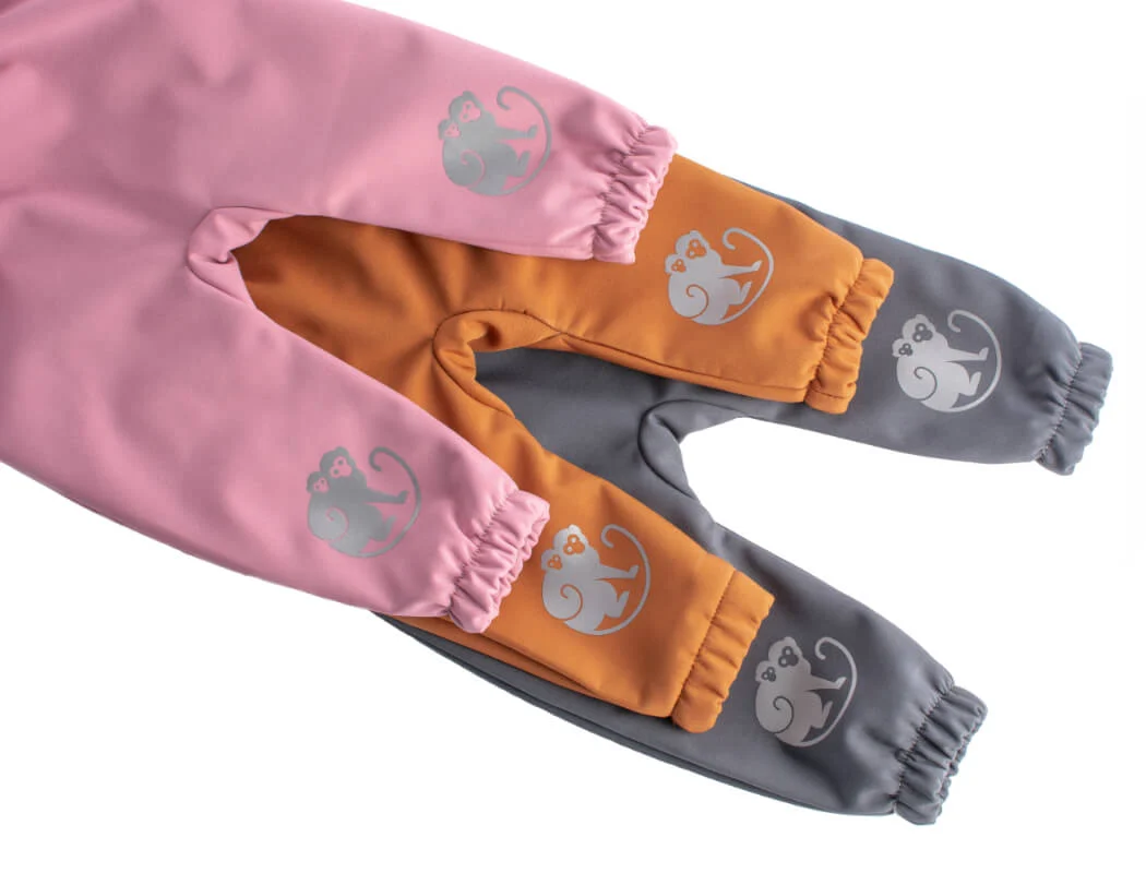 Calças de softshell para criança com membrana Monkey Mum® - Algodão doce - Image 8