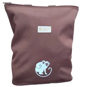 Mochila infantil softshell Monkey Mum®  - Castanho