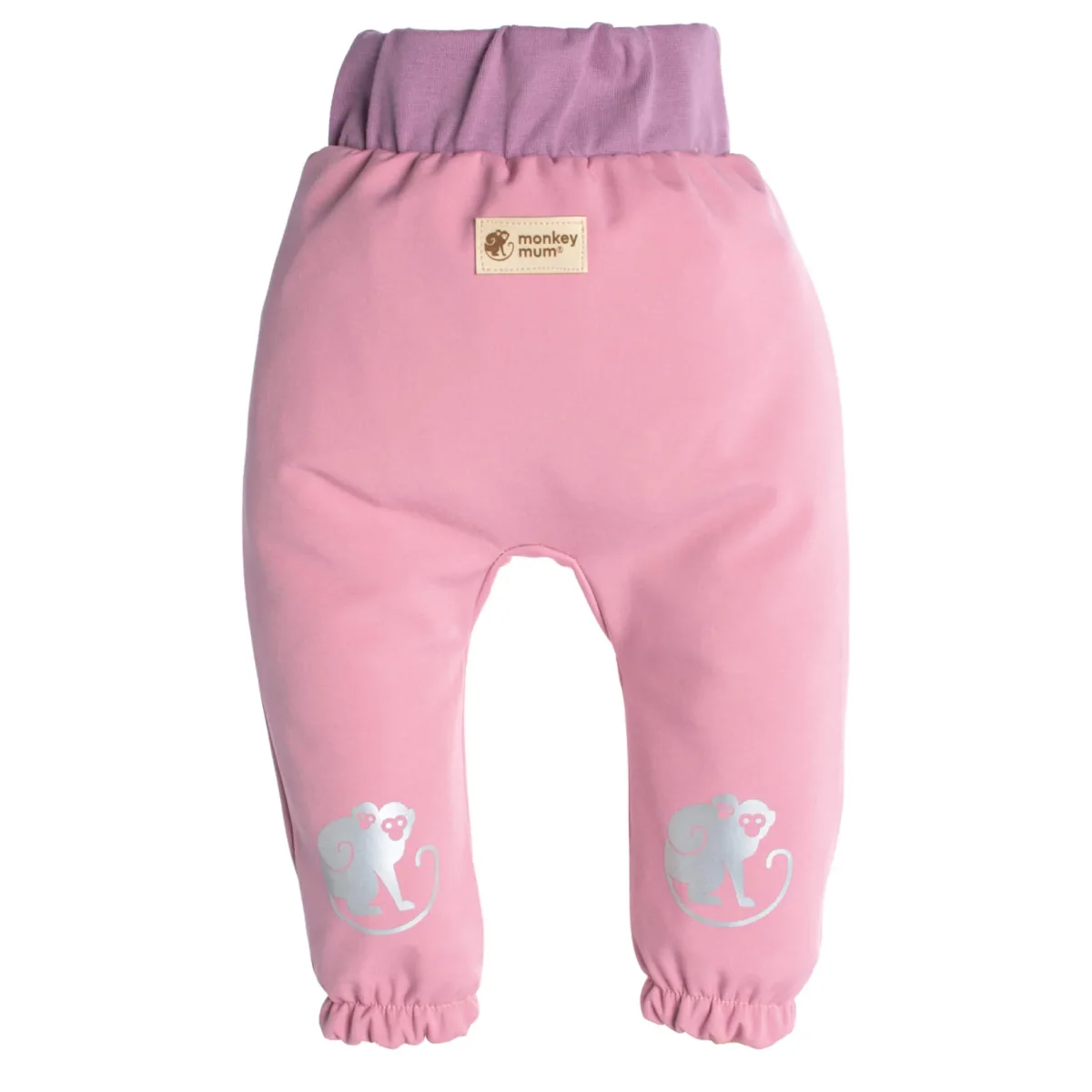 Calças de softshell para criança com membrana Monkey Mum® - Algodão doce - Image 3